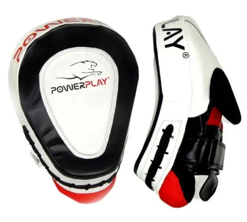 Лапи боксерські PowerPlay 3042 чорно-білі