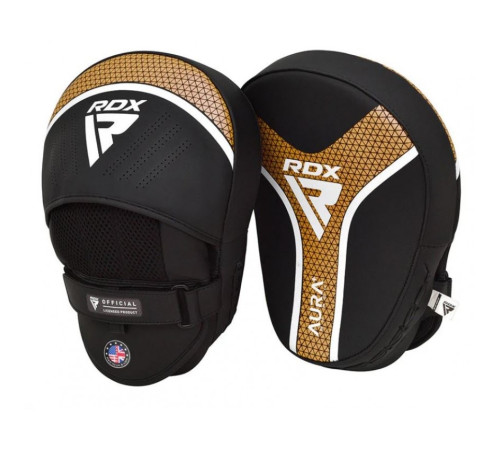 Лапи боксерські RDX T17 Aura, чорно-золотисті