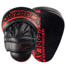 Лапи боксерські PowerPlay 3041 Challanger чорно-червоні