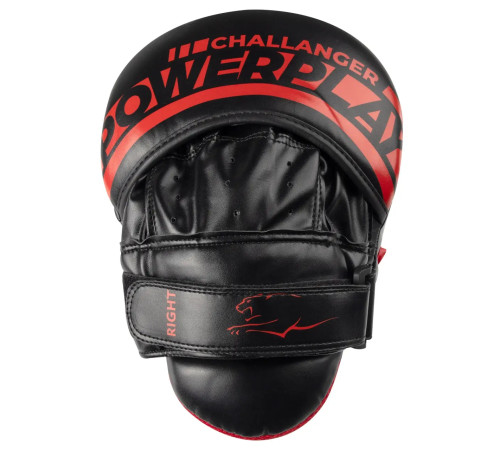 Лапи боксерські PowerPlay 3041 Challanger чорно-червоні