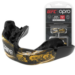 Капа боксерська доросла OPRO UFC Collection Israel Adesanya від 11 років, чорна