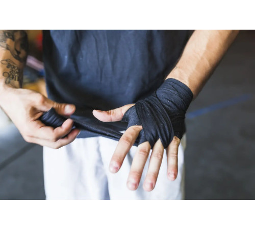 Бинти для боксу PowerPlay 3046 4,5 м, чорні