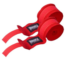 Бинти для боксу PowerPlay 3047 Lycra 4,5 м, червоні