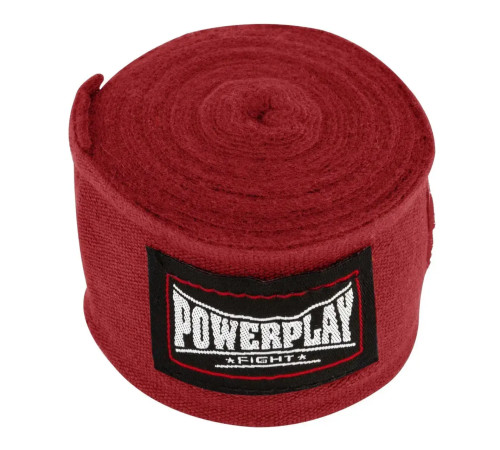 Бинти для боксу PowerPlay 3047 Lycra 4,5 м, червоні