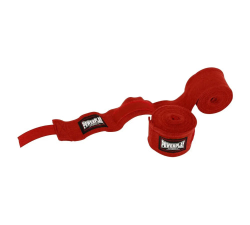 Бинти для боксу PowerPlay 3047 Lycra 4,5 м, червоні