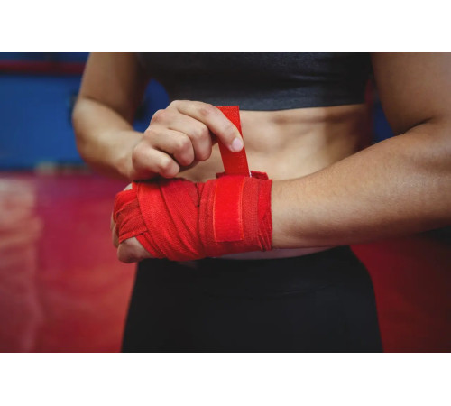 Бинти для боксу PowerPlay 3047 4 м, червоні