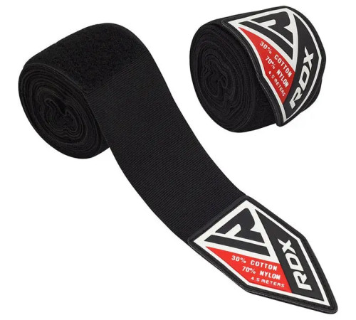 Бинти для боксу RDX WX Professional 4,5 м, чорні