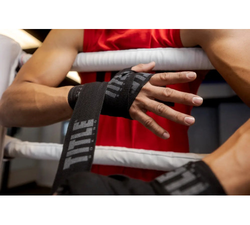 Бинти для боксу TITLE Power-Flex Elite 180" 4,5 м, чорні