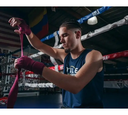 Бинти для боксу TITLE Select 180" Semi Elastic 4,5 м, червоні