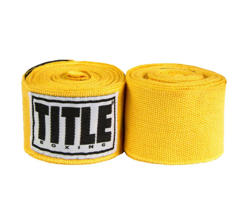 Бинти для боксу TITLE Select 180" Semi Elastic 4,5 м, жовті