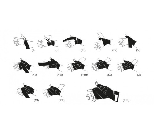 Бинти для боксу Leone 500100 2,5 м, чорні