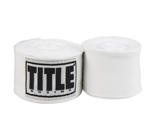 Бинти для боксу TITLE Boxing Select 180" Semi Elastic 4,5 м, білі