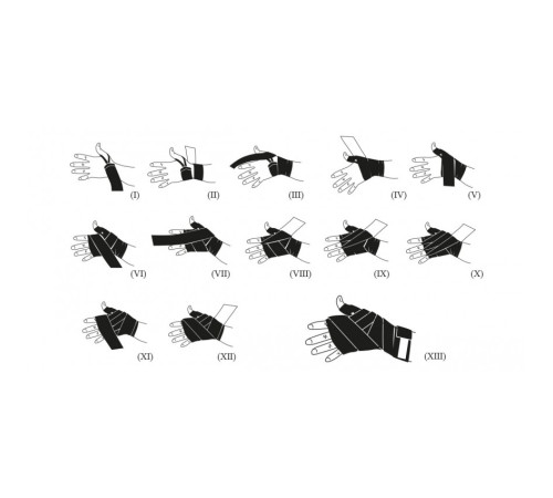 Бинти для боксу Leone 500116 3,5 м, чорні