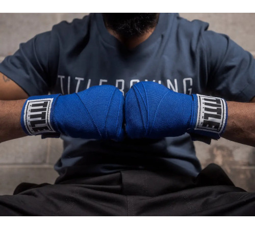 Бинти для боксу TITLE Select 180" Semi Elastic 4,5 м, сині