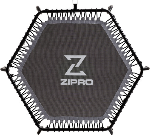 Батут для фітнесу Zipro Fitness з поручнем 4,5 фути 130 см чорний Батут для фітнесу Zipro Fitness з поручнем 4,5 фути 130 см чорний