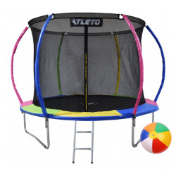 Батут Atleto 21000124 з внутрішньою сіткою 312 см різнокольоровий