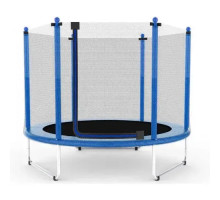 Батут Atleto KRB10 з зовнішньою сіткою 140 см синій 