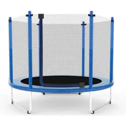 Батут Atleto KRB10 з зовнішньою сіткою 140 см синій 