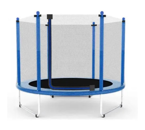 Батут Atleto KRB10 з зовнішньою сіткою 140 см синій