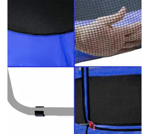 Батут Atleto KRB10 з зовнішньою сіткою 140 см синій