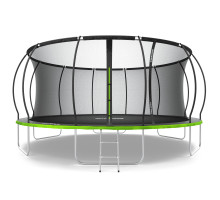 Батут Zipro Jump Pro Premium з внутрішньою сіткою 16 футів 496 см чорно-зелений