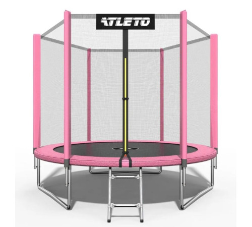 Батут Atleto 42400498 із зовнішньою сіткою 183 см рожевий Батут Atleto 42400498 із зовнішньою сіткою 183 см рожевий