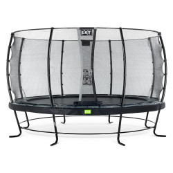 Батут з захисною сіткою EXIT Elegant 427 см, чорний