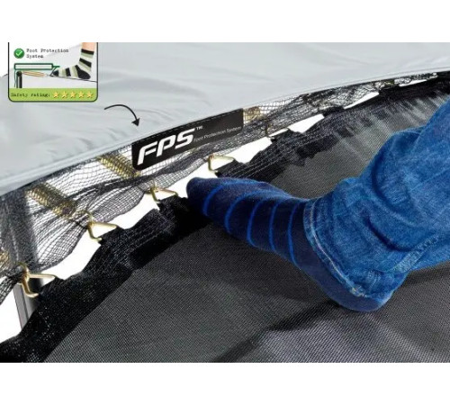 Батут з захисною сіткою EXIT Elegant 427 см, чорний