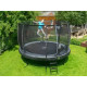 Батут з захисною сіткою EXIT Elegant 427 см, чорний