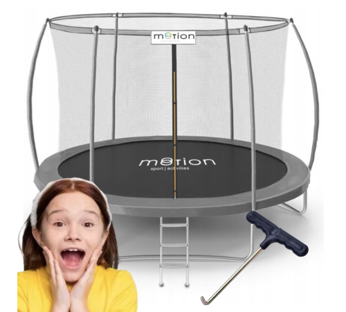 Батут Jumi Motion Sport Line Premium з внутрішньою сіткою 10 футів 305 см сірий Батут Jumi Motion Sport Line Premium з внутрішньою сіткою 10 футів 305 см сірий
