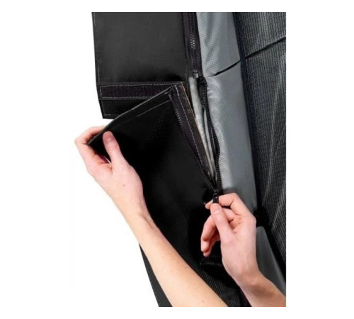 Батут EXIT Elegant Premium з зовнішньою сіткою 244 х 427 см чорний