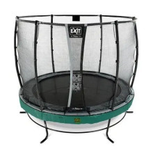 Батут EXIT Elegant Premium Deluxe з зовнішньою сіткою 305 см зелений