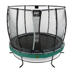 Батут EXIT Elegant Premium Deluxe з зовнішньою сіткою 305 см зелений