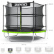 Батут Zipro Jump Pro з внутрішньою сіткою 8 футів 252 см чорно-зелений