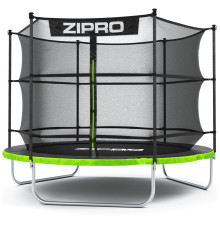 Батут Zipro Jump Pro з внутрішньою сіткою 8 футів 252 см чорно-зелений