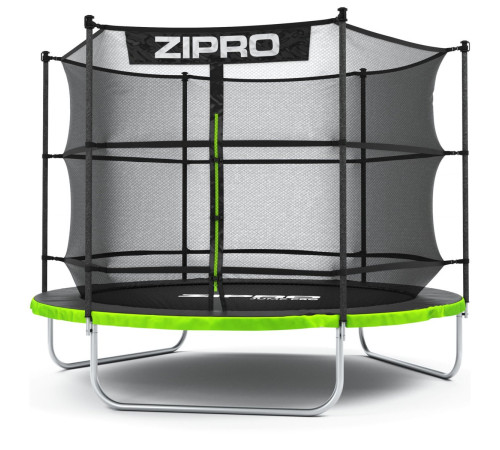 Батут Zipro Jump Pro з внутрішньою сіткою 8 футів 252 см чорно-зелений