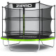 Батут Zipro Jump Pro з внутрішньою сіткою 8 футів 252 см чорно-зелений