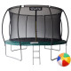 Батут Atleto 21000703 з внутрішньою сіткою 374 см чорно-зелений