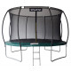 Батут Atleto 21000703 з внутрішньою сіткою 374 см чорно-зелений