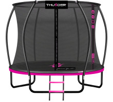 Батут THUNDER INSIDE ULTRA з внутрішньою сіткою 8 футів 244 см чорно-рожевий