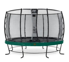 Батут EXIT Elegant Premium Deluxe з зовнішньою сіткою 366 см зелений