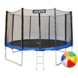 Батут Atleto 21000200 з зовнішньою сіткою 404 см синій