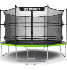 Батут Zipro Jump Pro з внутрішньою сіткою 12 футів 374 см чорно-зелений