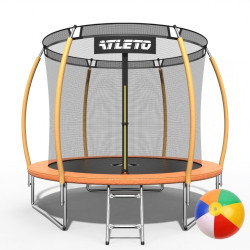 Батут Atleto 42400467  з внутрішньою сіткою 252 см помаранчеий