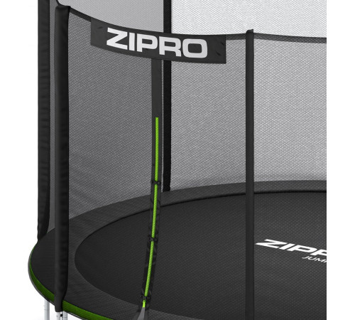 Батут Zipro Jump Pro з зовнішньою сіткою 6 футів 183 см чорно-зелений