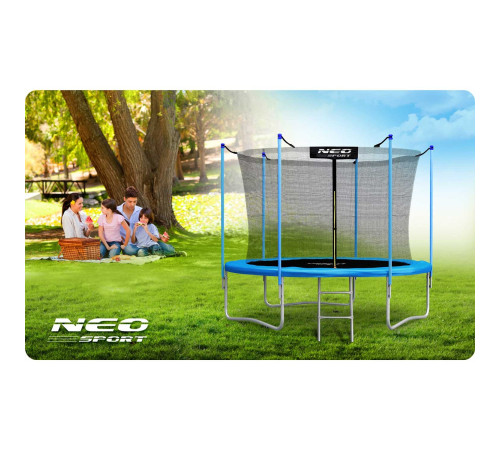 Батут Neo-Sport NS-08W181 з внутрішньою сіткою 8 футів 252 см блакитний Батут Neo-Sport NS-08W181 з внутрішньою сіткою 8 футів 252 см блакитний