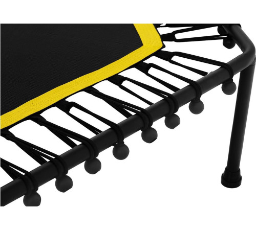 Батут для фітнесу Gymrex GR-HT110R з поручнем 4 фути 124 см чорно-жовтий