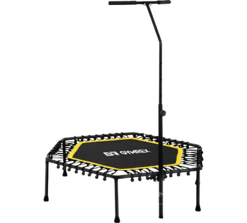 Батут для фітнесу Gymrex GR-HT110R з поручнем 4 фути 124 см чорно-жовтий
