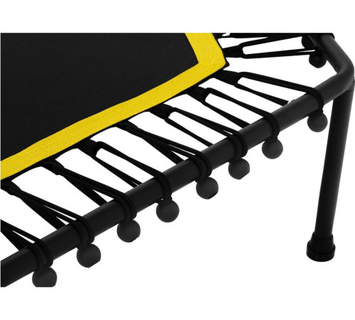 Батут для фітнесу Gymrex GR-HT110R з поручнем 4 фути 124 см чорно-жовтий