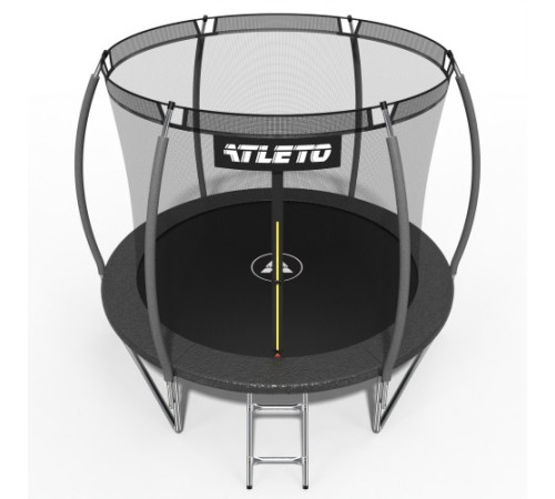 Батут Atleto 42400470 з внутрішньою сіткою 312 см чорний